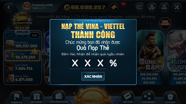 Thể loại game bài có tại Big Club