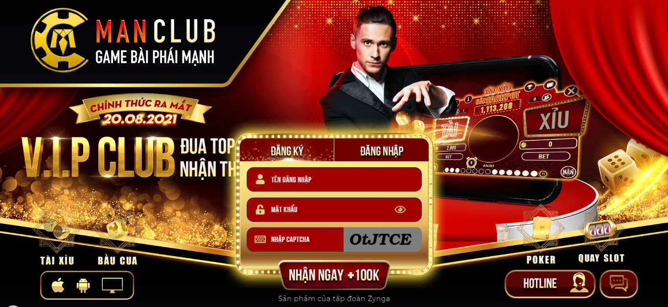 Manclub: Cổng game bài cứ chơi là có thưởng lớn 