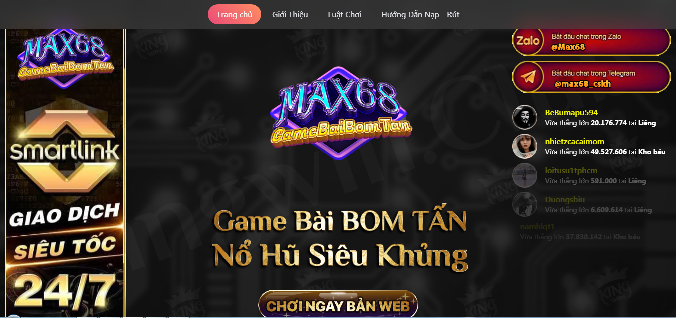 Max68 Club: Sân chơi đổi thưởng xanh chín, minh bạch