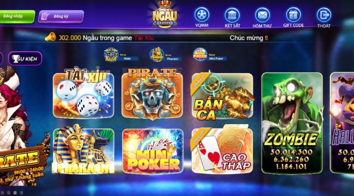 Kho game quay hũ, nổ hũ cực mạnh tại Ngau win