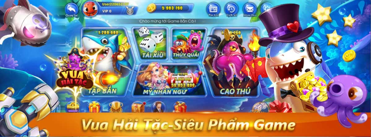 Vua hải tặc club – Game bắn cá đổi thẻ cào Xanh chín hàng đầu