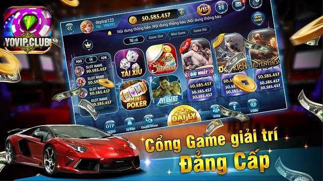 Kho game đổi thưởng phong phú của YoVip